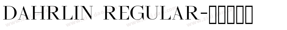 Dahrlin Regular字体转换